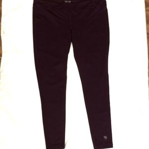 MOUNTAIN HARDWEAR TIGHT BASE LAYER LEGGING YOGA PANTS DARK PURPLE XL